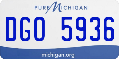 MI license plate DGO5936