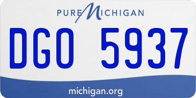MI license plate DGO5937