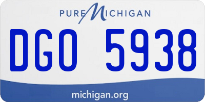 MI license plate DGO5938