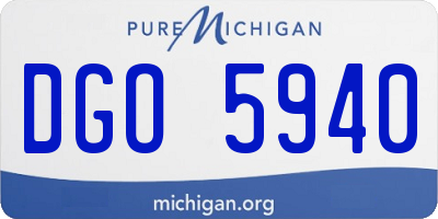 MI license plate DGO5940