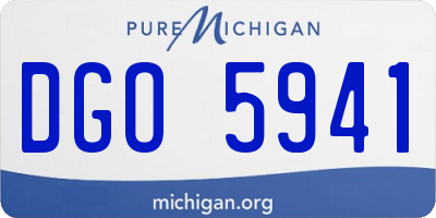 MI license plate DGO5941