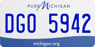 MI license plate DGO5942