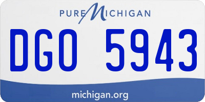 MI license plate DGO5943