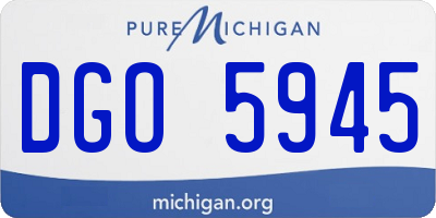 MI license plate DGO5945