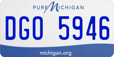 MI license plate DGO5946