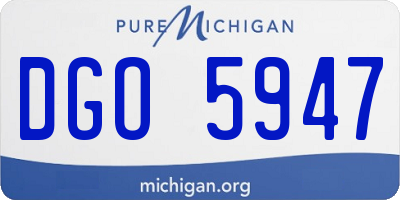 MI license plate DGO5947