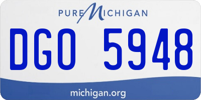 MI license plate DGO5948