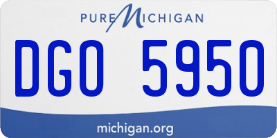 MI license plate DGO5950
