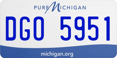 MI license plate DGO5951