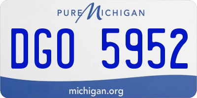 MI license plate DGO5952