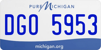 MI license plate DGO5953