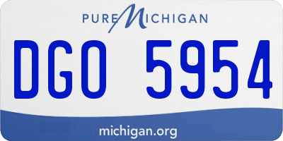 MI license plate DGO5954
