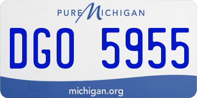 MI license plate DGO5955