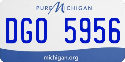 MI license plate DGO5956