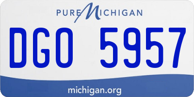 MI license plate DGO5957