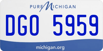 MI license plate DGO5959