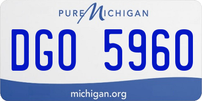 MI license plate DGO5960