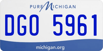 MI license plate DGO5961
