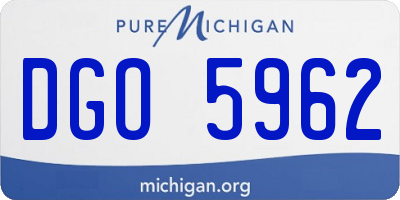 MI license plate DGO5962