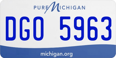 MI license plate DGO5963