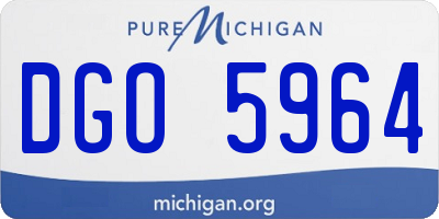 MI license plate DGO5964