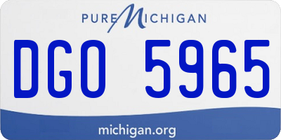MI license plate DGO5965