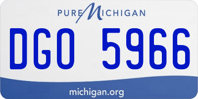 MI license plate DGO5966
