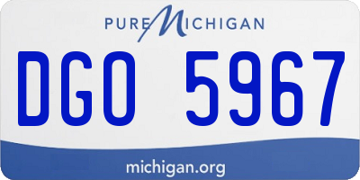 MI license plate DGO5967