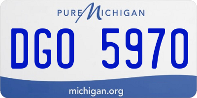 MI license plate DGO5970