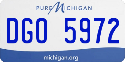 MI license plate DGO5972