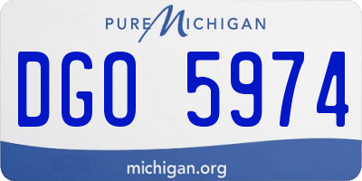 MI license plate DGO5974