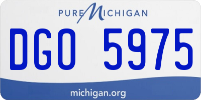 MI license plate DGO5975