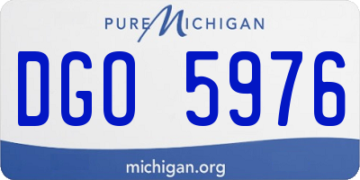 MI license plate DGO5976