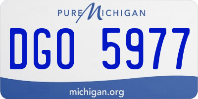 MI license plate DGO5977