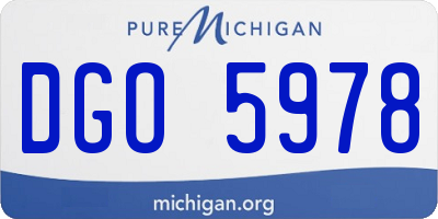 MI license plate DGO5978