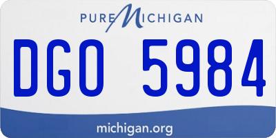 MI license plate DGO5984
