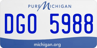 MI license plate DGO5988