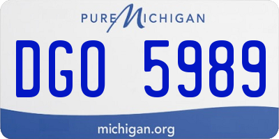MI license plate DGO5989