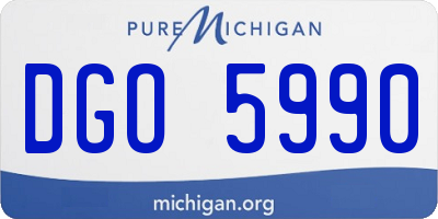MI license plate DGO5990
