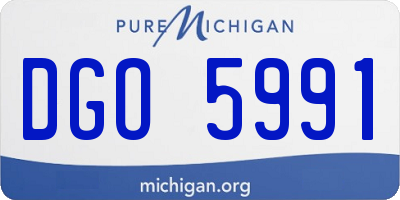 MI license plate DGO5991
