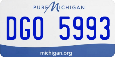 MI license plate DGO5993