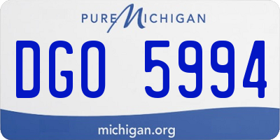 MI license plate DGO5994