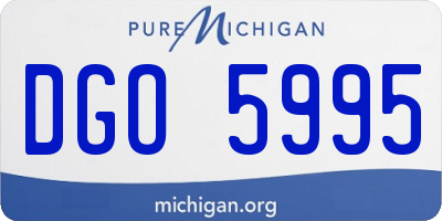 MI license plate DGO5995