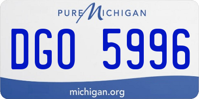 MI license plate DGO5996
