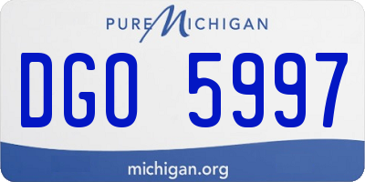 MI license plate DGO5997