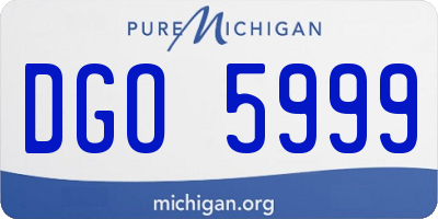 MI license plate DGO5999