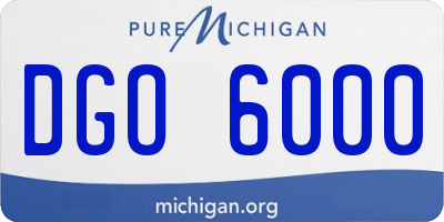 MI license plate DGO6000