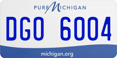 MI license plate DGO6004