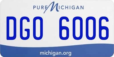 MI license plate DGO6006
