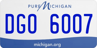 MI license plate DGO6007
